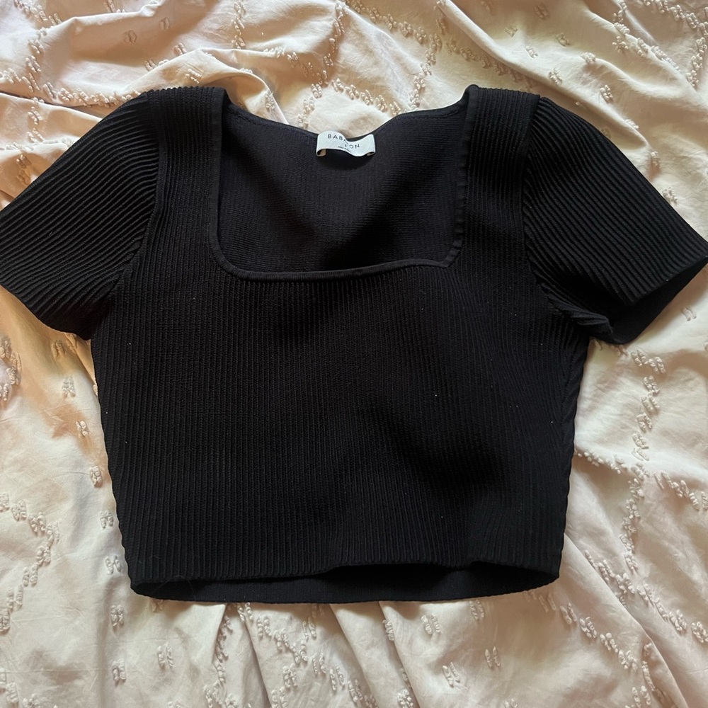 Babaton sculpt knit shirt